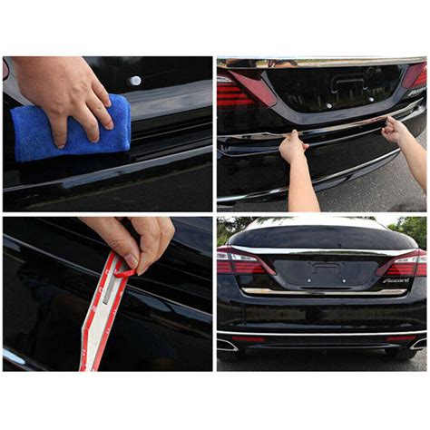 Chrome Rear Trunk Tailgate Door Cover Trim Molding For Honda Accord