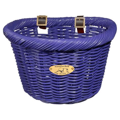 Nantucket Bicycle Basket Co Cruiser Adult D Shape Basket Purple