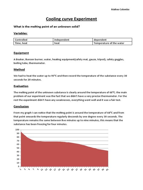 Cooling Curve Experiment | PDF