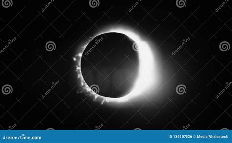 Eclipse Solar Abstrato Causado Por Um Evento Lunar Anel De Fogo No