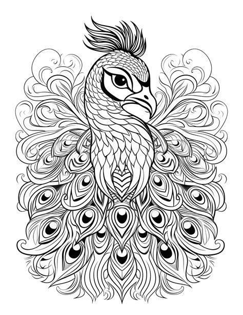 Peacock Coloring Pages For Adults