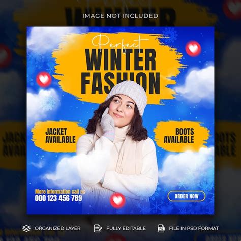 Premium Psd Winter Fashion Sale Flyer And Social Media Advertising