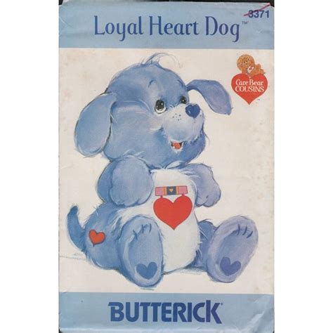 Vintage Butterick 3371 365 Care Bear Cousins Loyal Heart Dog Etsy