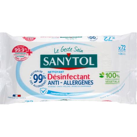 Sanytol Lingettes Multi Usages Desinfectantes Anti Allergenes Monoprix Fr