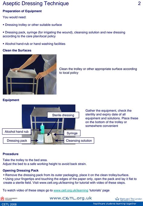 SOLUTION: Surgical dressing technique - Studypool