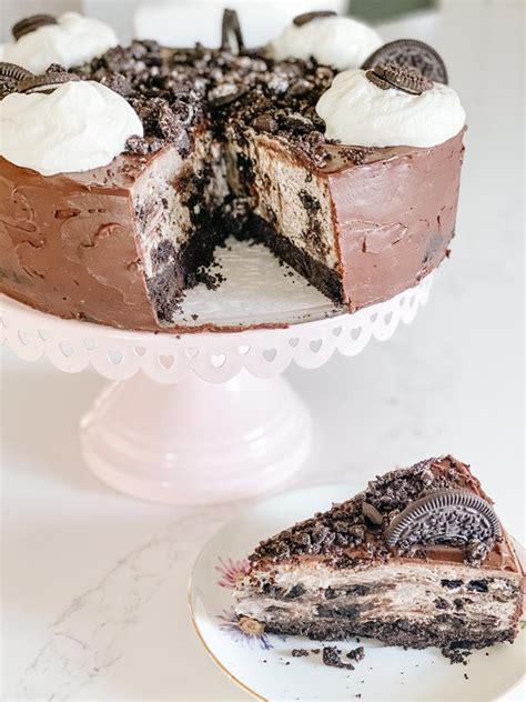 Homemade Oreo Cheesecake With Dark Chocolate Ganache Rfood