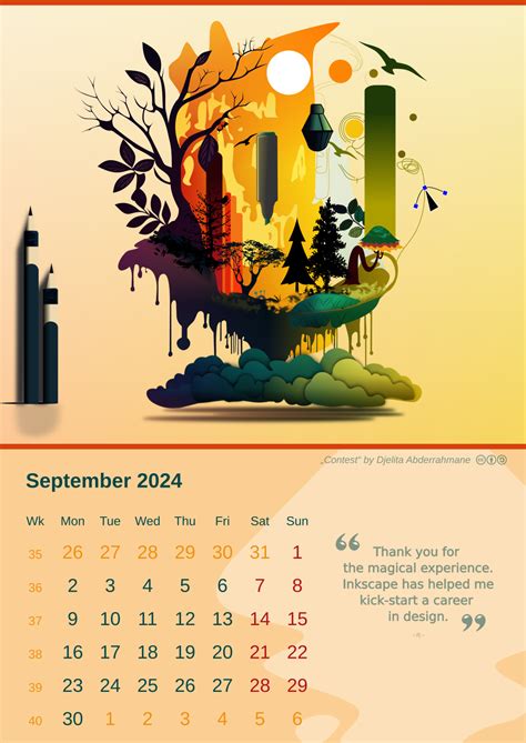 Inkscape Calendar September 2024 Printable A3 Inkspace The