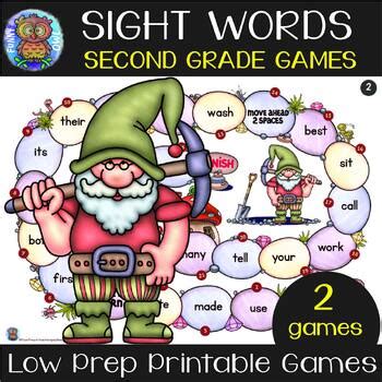 2nd Grade Sight Words Games by Funny Owl | TPT