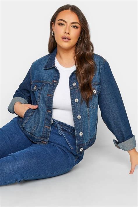 Yours Plus Size Indigo Blue Denim Jacket Yours Clothing