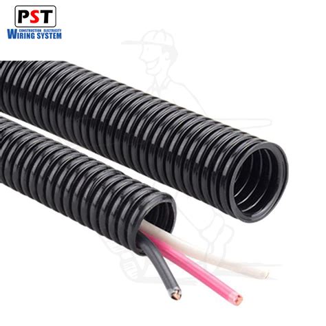 Electrical Split Nylon Wire Loom Tubing Corrugated Slit Flexible