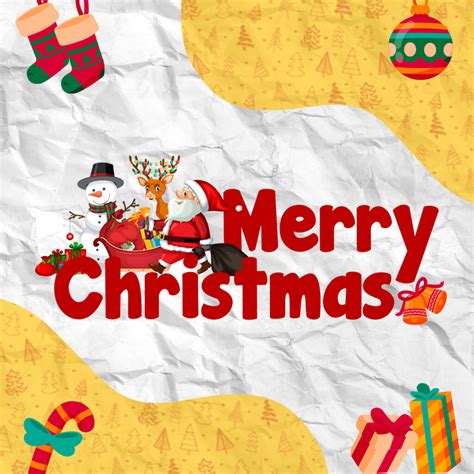 Free Stunning Merry Christmas Poster Template FreeGraphica