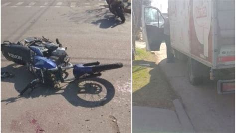 Un Motociclista Sufrió Lesiones Tras Chocar Contra Un Camión