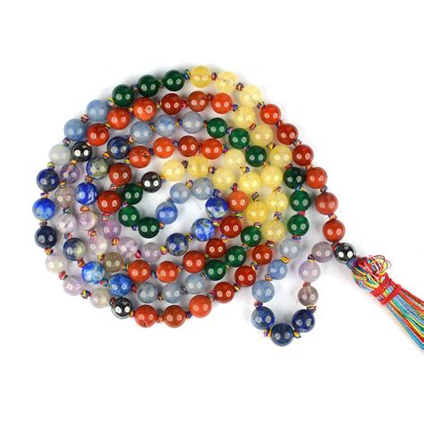 Buy Reiki Crystal Products Natural Chakra Mala Necklace Mm Crystal