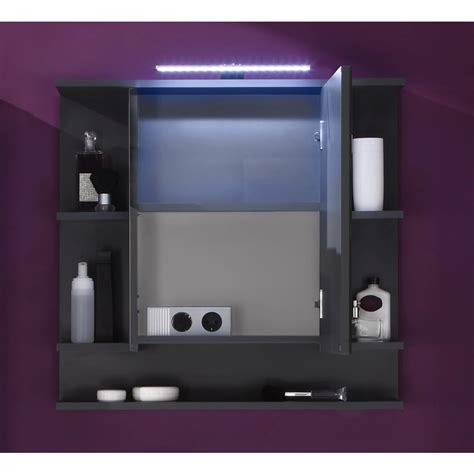 Armoire murale pour salle de bain avec porte miroir des étagères et