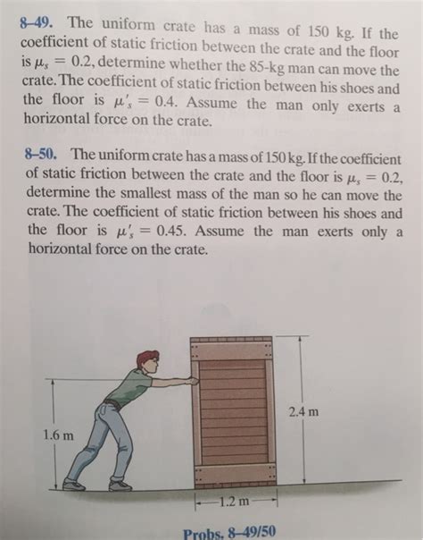 Solved The Uniform Crate Has A Mass Of 150 Kg If The