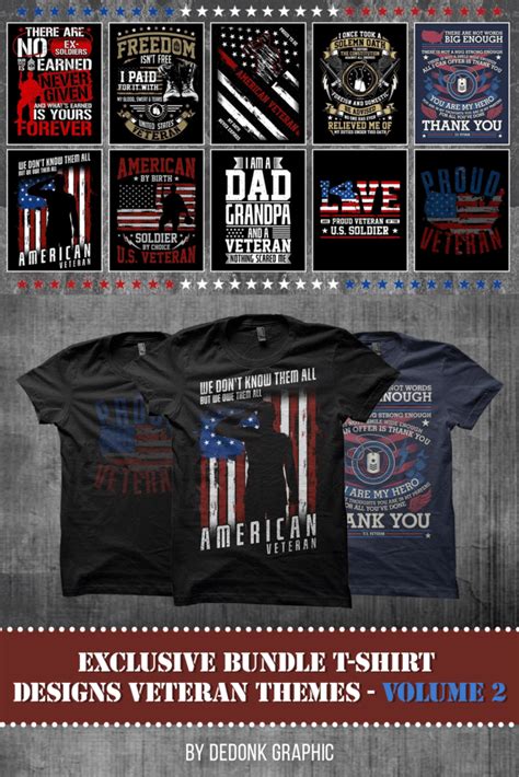 Exclusive Bundle T Shirt Designs Veteran Themes Volume 2 Masterbundles