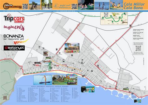 Mapa Cicloturístico Y De Información Turística Cala Millor Cala Bona