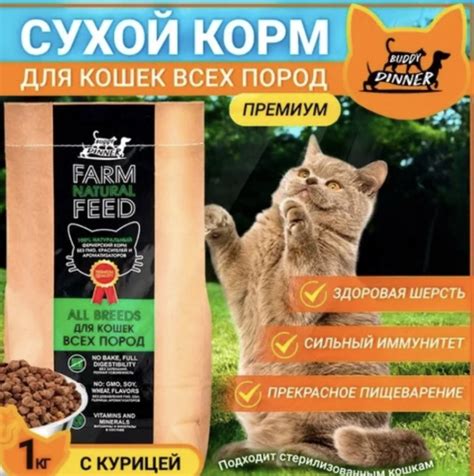 Корм для кошек BUDDY DINNER Для всех пород премиум класса со вкусом ...