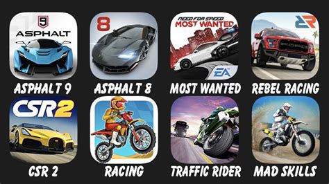 Asphalt 9 Asphalt 8 Most Wanted Rebel Racing CSR Racing 2 Bike