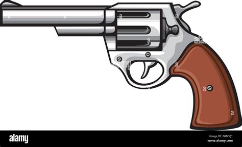 Handgun (pistol vector, revolver) vector illustration Stock Vector ...