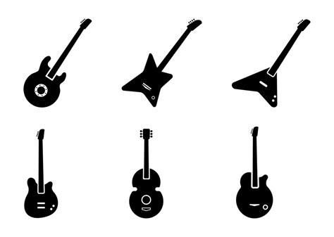 Conjunto De Iconos De Guitarra Ilustraci N Vectorial Vector