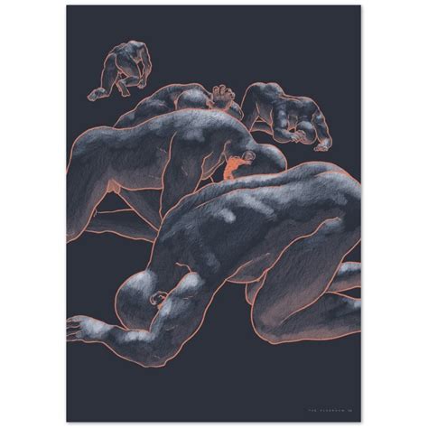 Crawl Male Nudes Gay Art Print Nude Line Drawing Nude Model Gay Erotic Art Etsy