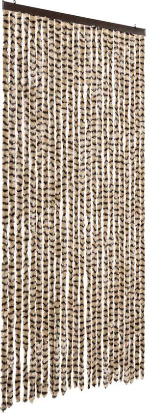 VidaXL Vliegengordijn 100x200 Cm Chenille Beige En Bruin