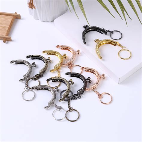 Set Of 10 Metal Purse Frame Kiss Clasp Lock For DIY Coin Bag Handle