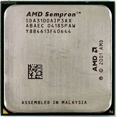 AMD K8 Sempron AMD Sempron 3100 SDA3100AIP3AX ABAEC Chipdb Org