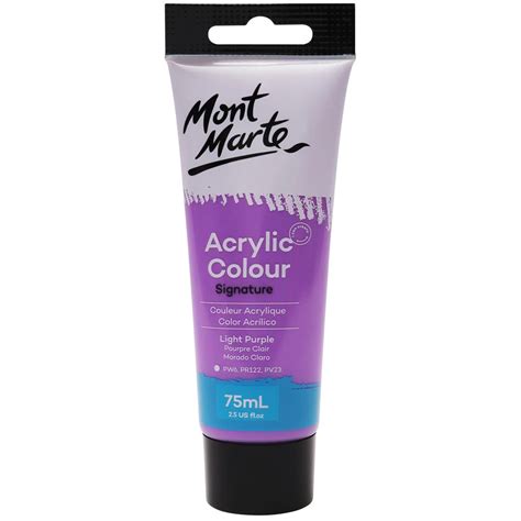 Monte Marte Acrylic Colour Paint Signature 75ml Tube Light Purple