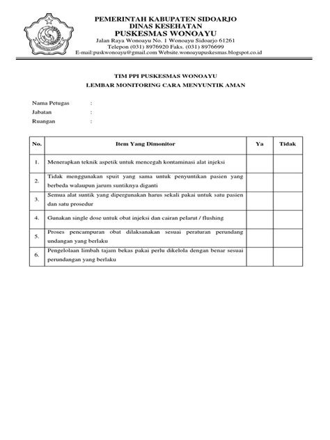 Lembar Monitoring Ppi Pdf