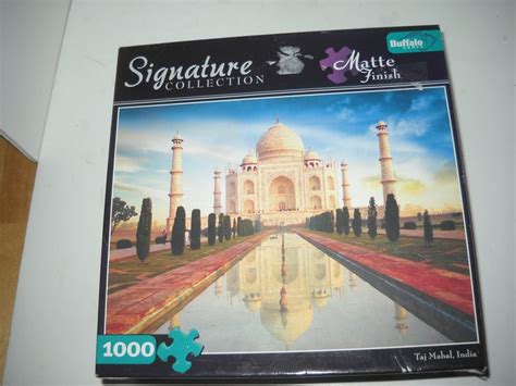 Piece Jigsaw Puzzle Taj Mahal India With Poster Buffalo Etsy