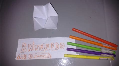 Como Fazer Um Brinquedo De Papel Youtube