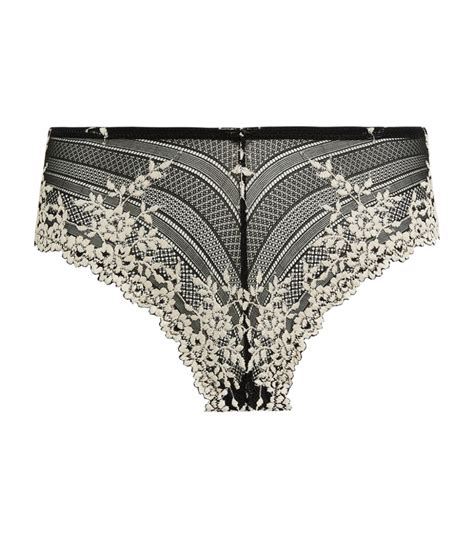 Womens Wacoal Black Embrace Lace Tanga Briefs Harrods Uk