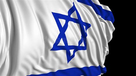 Israeli Flag Waving in the Wind. Stock Footage - Video of animated ...