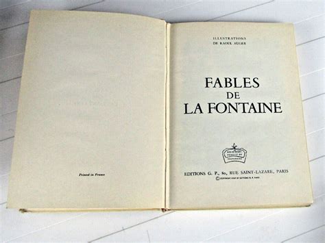 Fables De La Fontaine Illustr Par Raoul Auger Dition G P Ebay