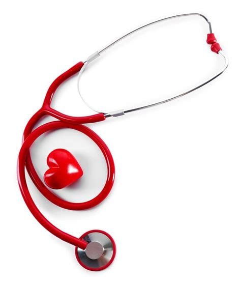 Premium Photo Red Stethoscope With Heart Isolated On White