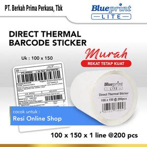 Jual Kertas Resi Direct Thermal Sticker Kertas Label Pengiriman