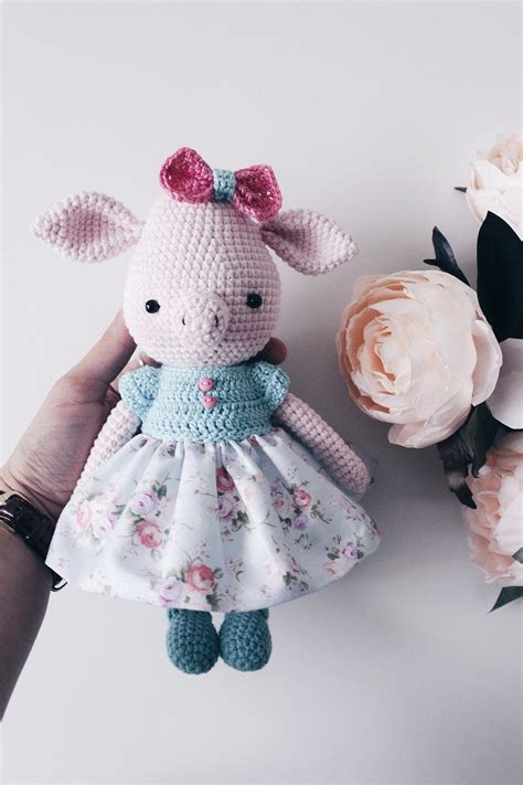 Crochet Pig Pattern Amigurumi Pig Crochet Piggy Farm Animal - Etsy