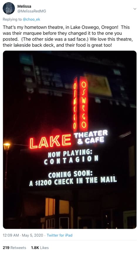 Movie theater marquee signs using this time to share positive messages