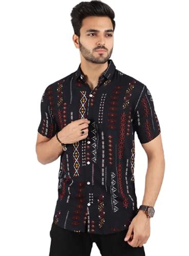 Jivika Trendz Mens Rayon Cotton Digital Printed Stitched Half Sleeve