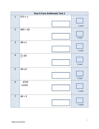 Arithmetic Revision Year 6 Sats Practice Booklet Year 6 Sats Revision