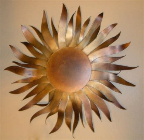 Sun Sculpture Metal Garden And Home Art With Copper Patina Etsy Metal