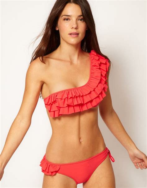 Mouille Mouille Chloe Frill One Shoulder Bikini Top At ASOS Latest