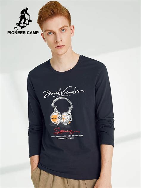 Pioneer Camp модная футболка hommes с длинным рукавом мужская трендовая ...