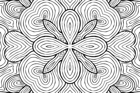 Desenho Relaxante Para Colorir - Desenho para colorir página anti-stress, desenho de flor simétrica ...