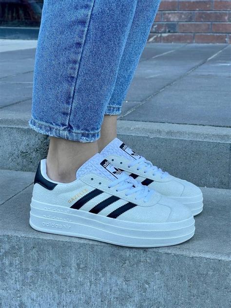 Женские кроссовки adidas gazelle bold white black#адидас — цена 2600 ...