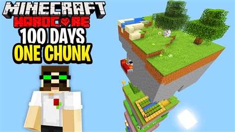 I Survived Days In ONE CHUNK In Hardcore Minecraft YouTube