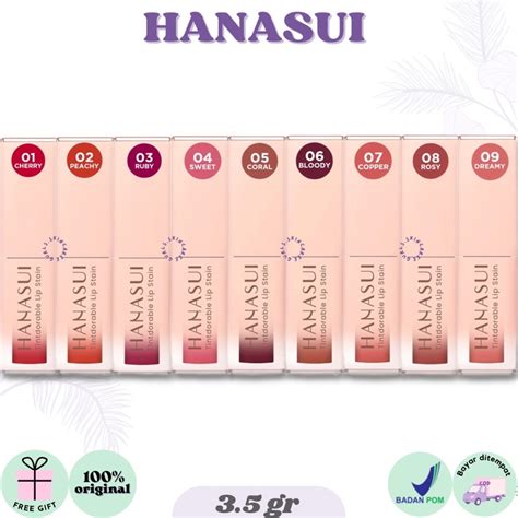 Jual Hanasui Tintdorable Lip Stain Gr Lip Tint Shopee Indonesia