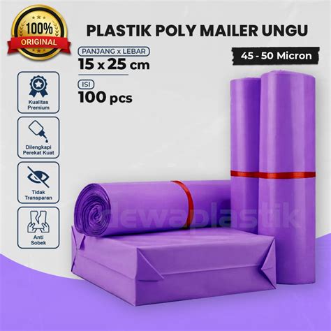 Jual Polymailer X Cm Ungu Isi Pcs Polymailer Kantong Plastik